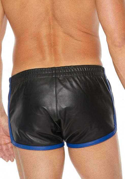 Versatile Leather Shorts - Black/Blu - S/M