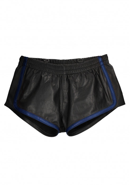 Versatile Leather Shorts - Black/Blu - S/M