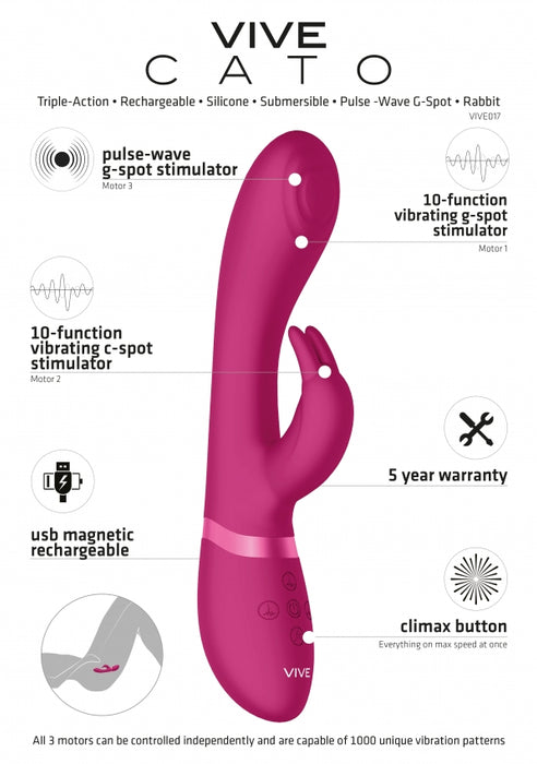 Cato - Pulse G-Spot Rabbit - Pink