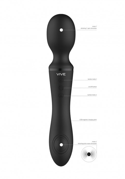 Enora Wand & Vibrator Black