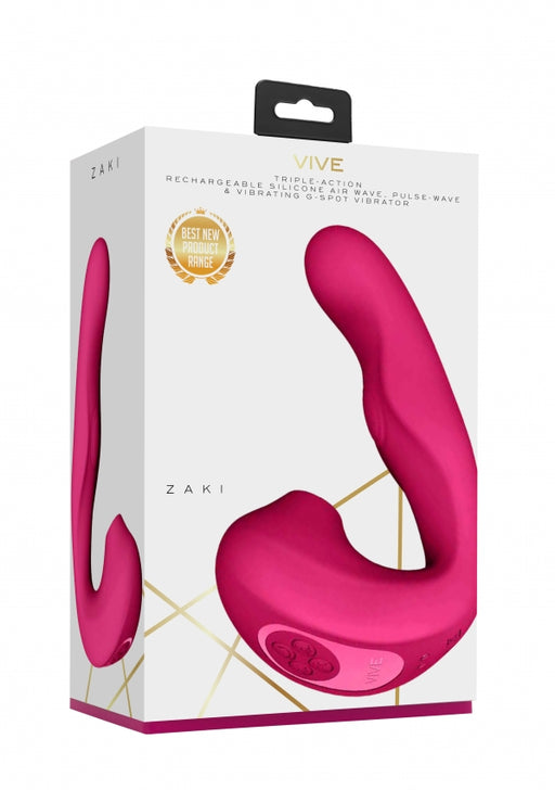 Zaki - Air Wave. Pulse Wave & G-Spot Vibrator - Pink