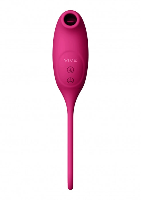 Quino - Air Wave & Vibrating Egg Vibrator - Pink