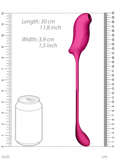 Quino - Air Wave & Vibrating Egg Vibrator - Pink