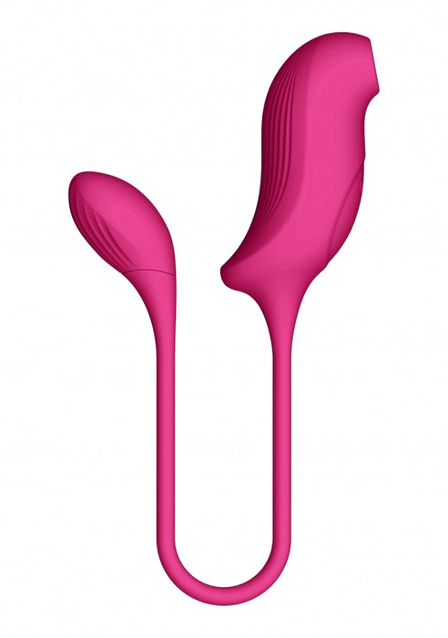 Quino - Air Wave & Vibrating Egg Vibrator - Pink