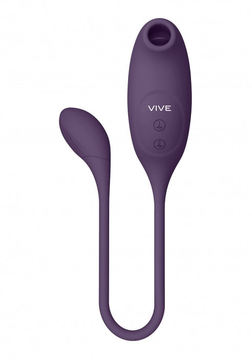 Quino - Air Wave & Vibrating Egg Vibrator - Purple