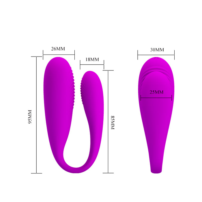 Couples Vibrator Rechargeable "Aldrich" Purple