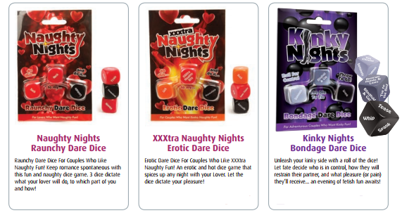 Kinky Nights Dice - Includes x3 Kinky Nights Dice